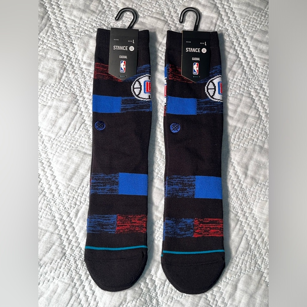 Lot of 2 - $16.99 Stance Men’s Cryptic Collection Crew Socks NBA LA Clippers - Picture 2 of 8